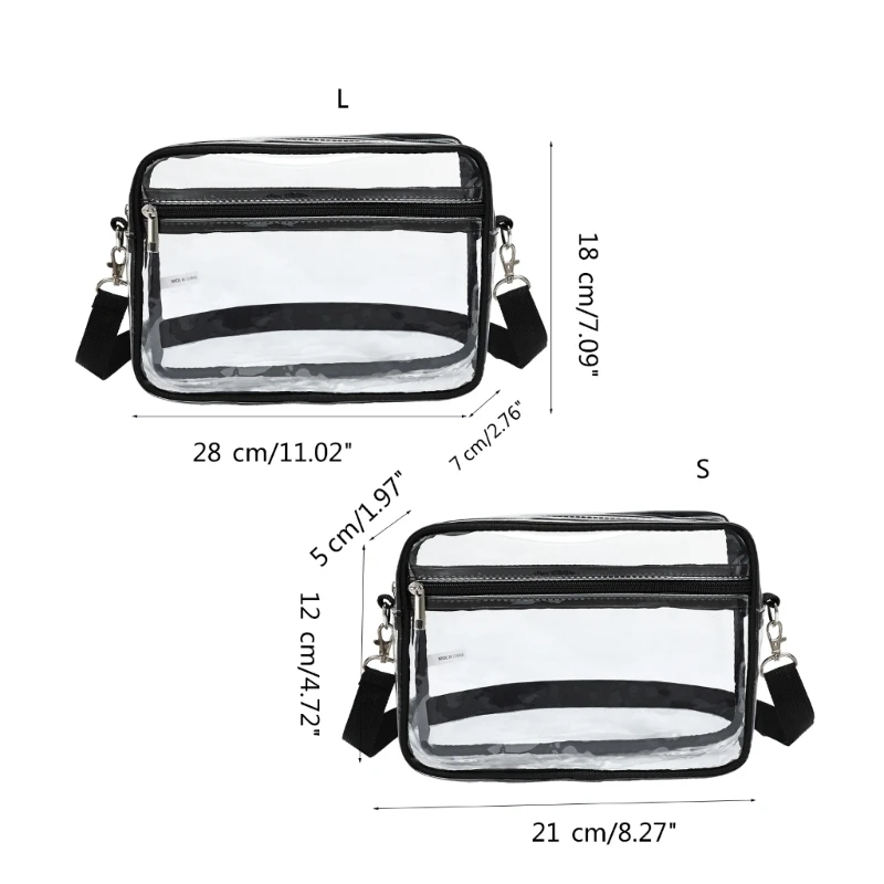 Bolso versátil, bolso cruzado, bolso hombro transparente impermeable para mujer y niña, bolso PVC moderno, bolso informal