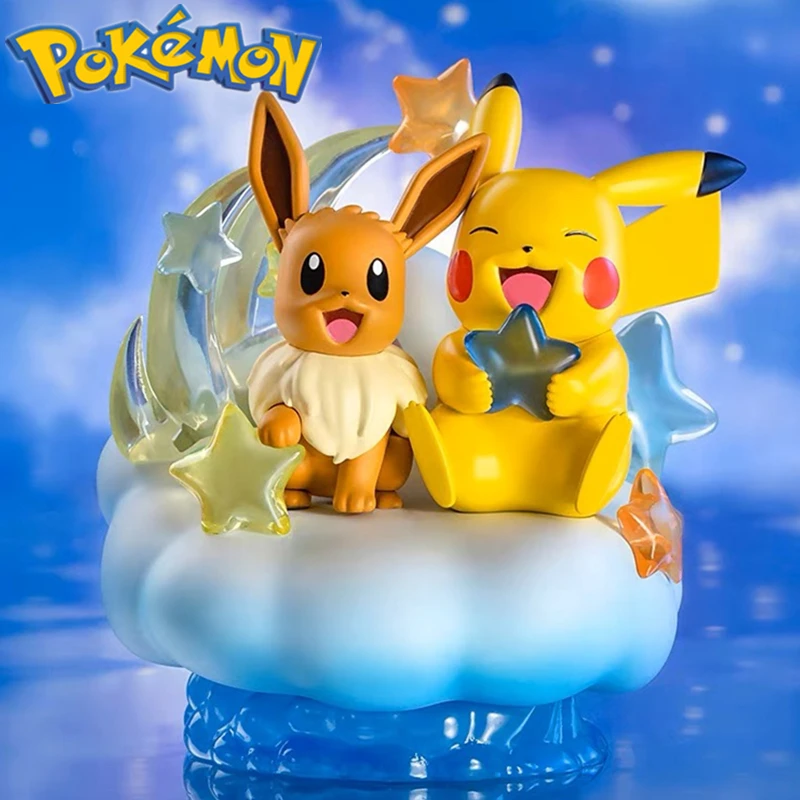 Pokemon model Pikachu Espeon Umbreon Sylveon doll decoration room decoration collection Kawaii children's toys birthday gift