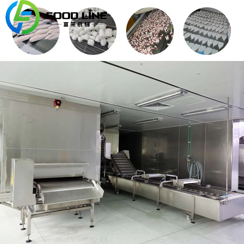 IQF Tunnel Freezer Industrial Individual Quick Freezing Equipment for Seafood and Vegetables