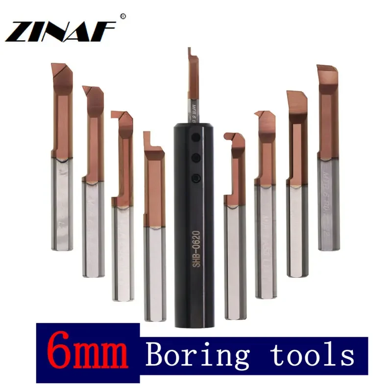 6mm boring tool MTR MIR MGR MNR MPR MFR MQR MKR MZR Full range of small bore integral carbide internal boring tools CNC seismic