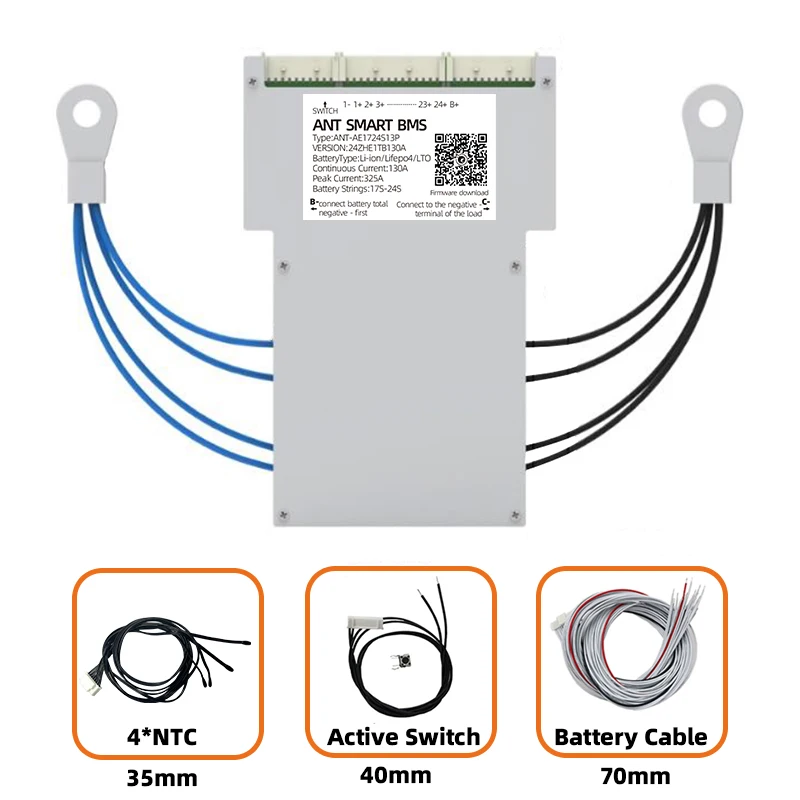 ant smart bms 13-24s 50-420a Support Li-ion LiFePo4 LTO built-in BT 72v bms 16s 48v 14s 52v lifepo4 bms 13s 48v with balancing