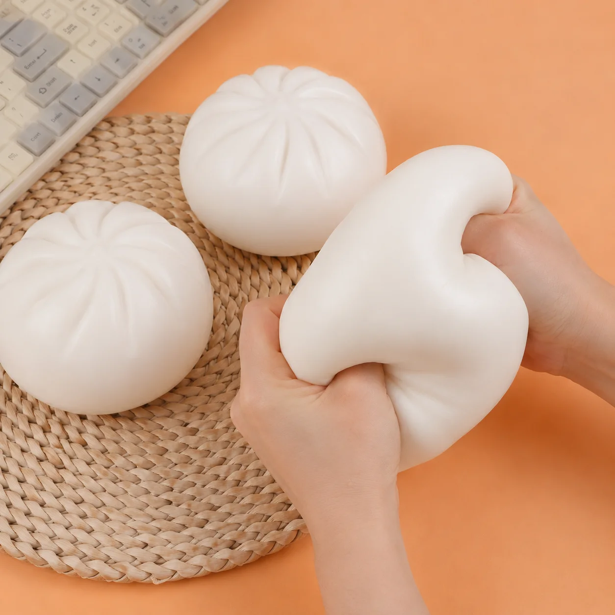 White Bun Unicorn Bun Colorful Bun Xiao Long Bao Dumpling Squishy Slow Rising Stress Relief Squeeze Toy Kawaii Gift