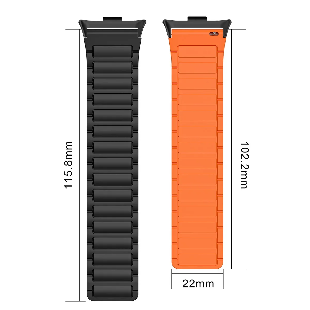 حزام ساعة بحلقة مغناطيسية لساعة Redmi 5 4 سوار من السيليكون الناعم لساعة Xiaomi Mi Band 9 Pro/8 Pro حزام معصم رياضي Correa