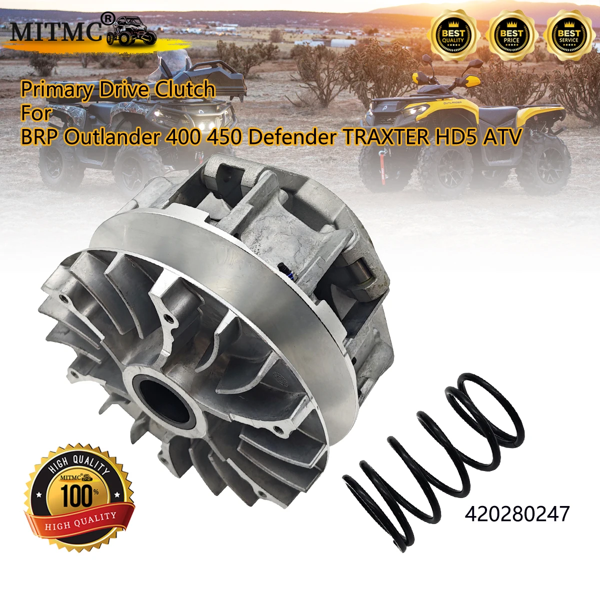 High Quality Primary Drive Clutch For BRP Outlander 400 450 Defender HD5 TRAXTER HD5 ATV 420280247