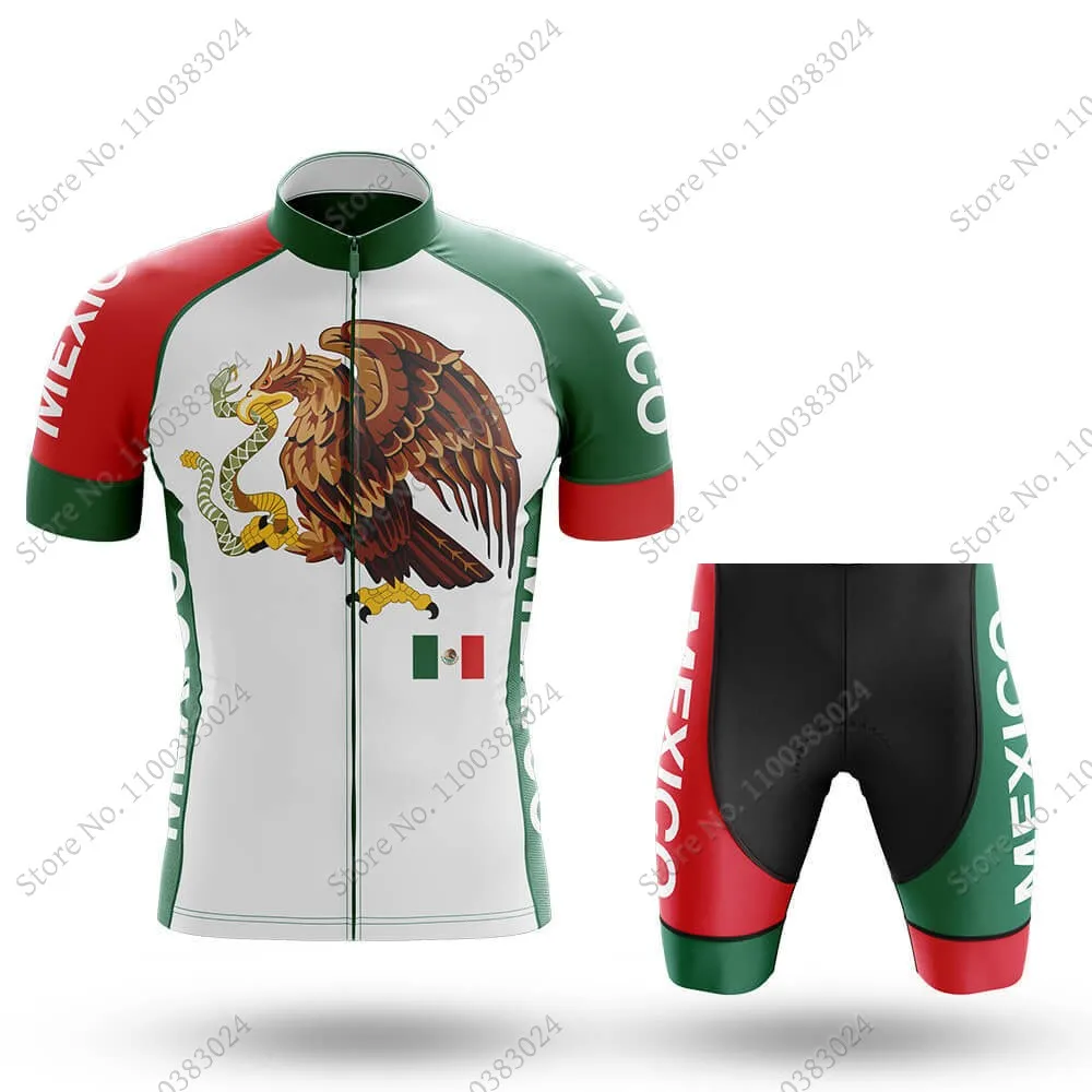 Maillot Mexico Champion 2023 Cycling Jersey Set Men Cycling Clothing Road Bike Shirts Suit Bicycle bib Shorts MTB Cyclisme