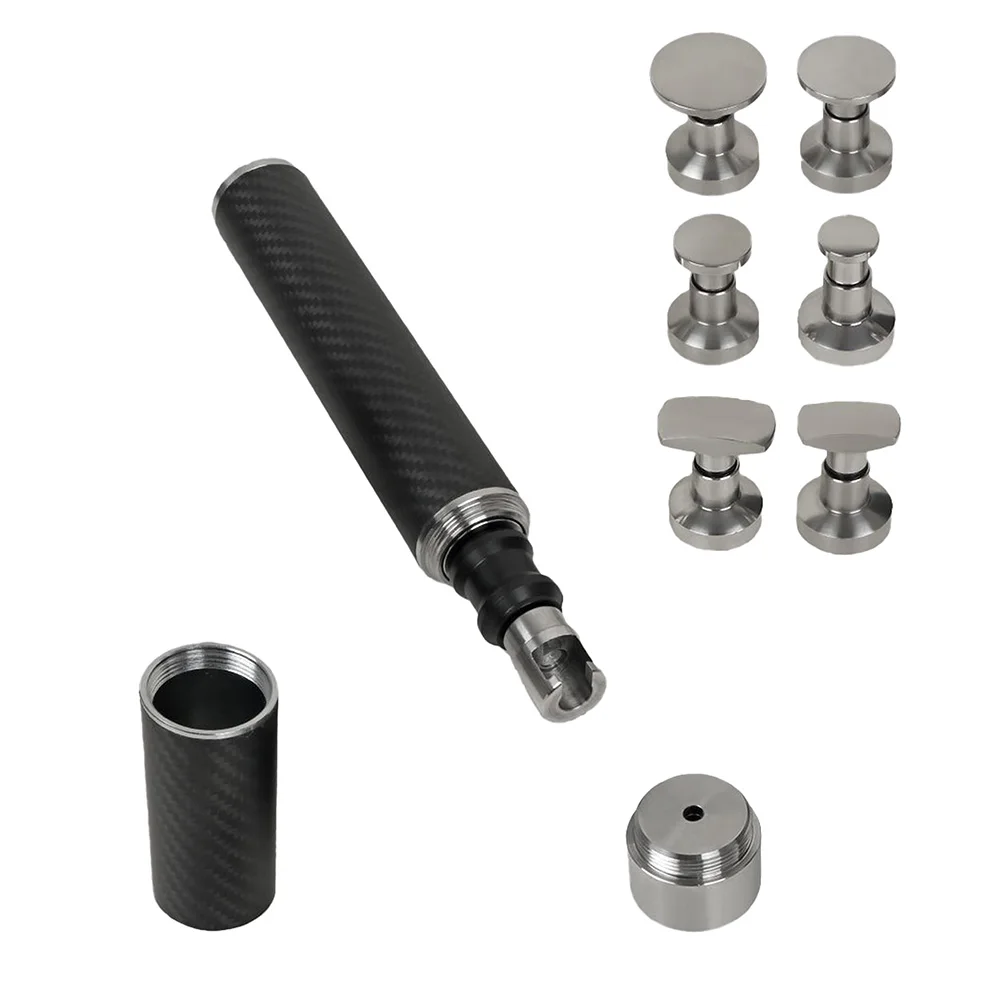 Professional Lightweight Carbon Fiber 6 Pcs Stainless Steel Tabs Auto Body Paintless Repair PDR Dent Puller