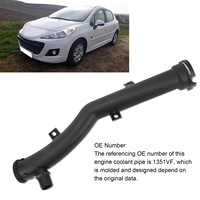 Water Coolant Hose 1351VF Engine Curved Radiator Flange Pipe Replacement for PEUGEOT 207 208 308 1.4‑1.6 16 V