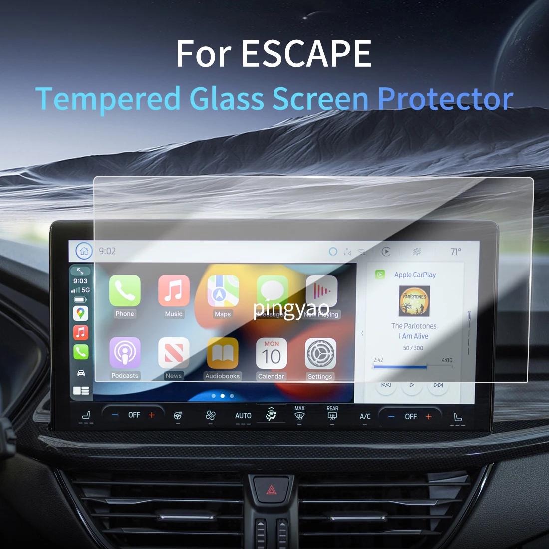 

Car Sticker Screen Protector Navigation Display Tempered Glass Protective Film Car Vehicle For24 Changan Ford ESCAPE