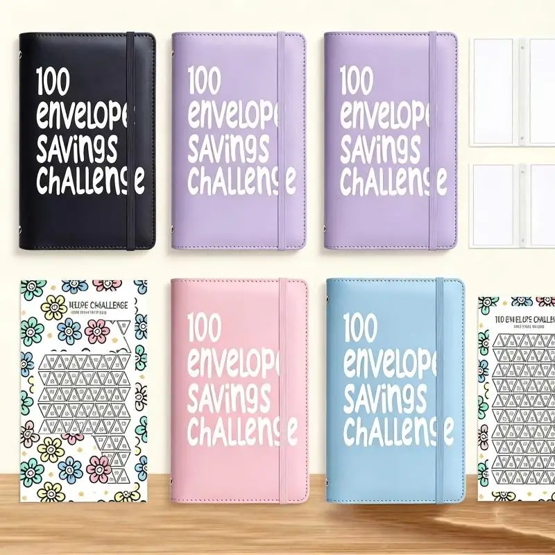 Save Savings Challenges Loose-Leaf Binder Budget Binder with Cash Envelopes Money Organizer System 100 Envelope Challenge Binder