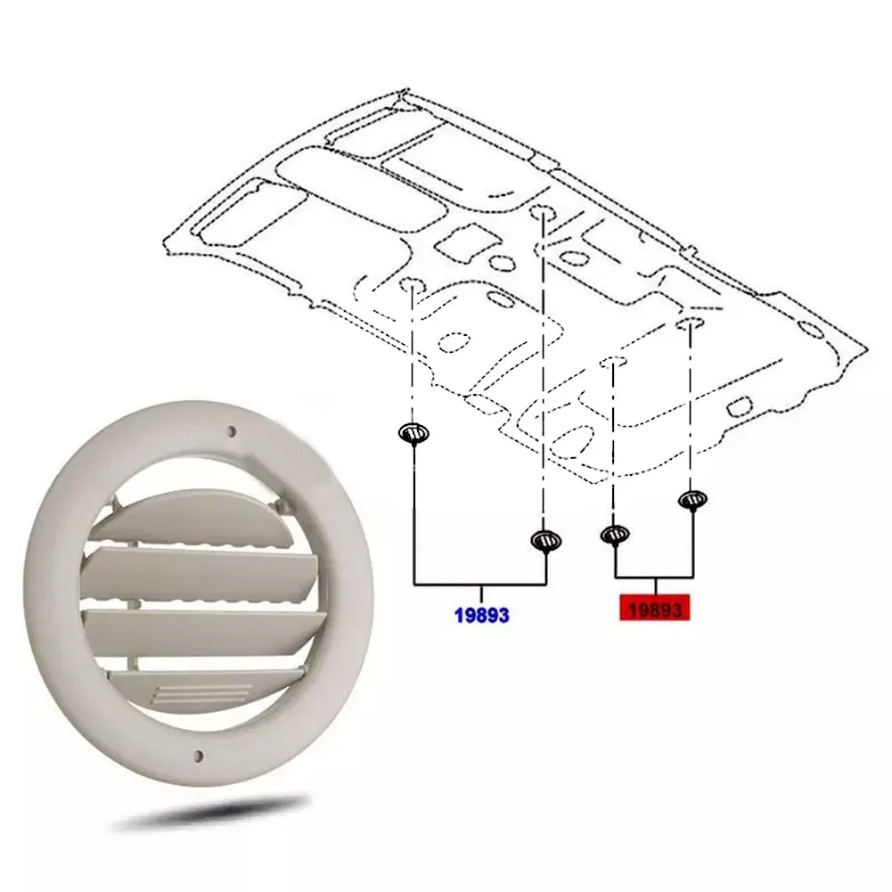 4Pcs Headliner Ceiling Roof AC Heat Air Vent For Ford Explorer 2011-2019 For Lincoln MKT 2013-2019 Beige Interior AC Vent Grill