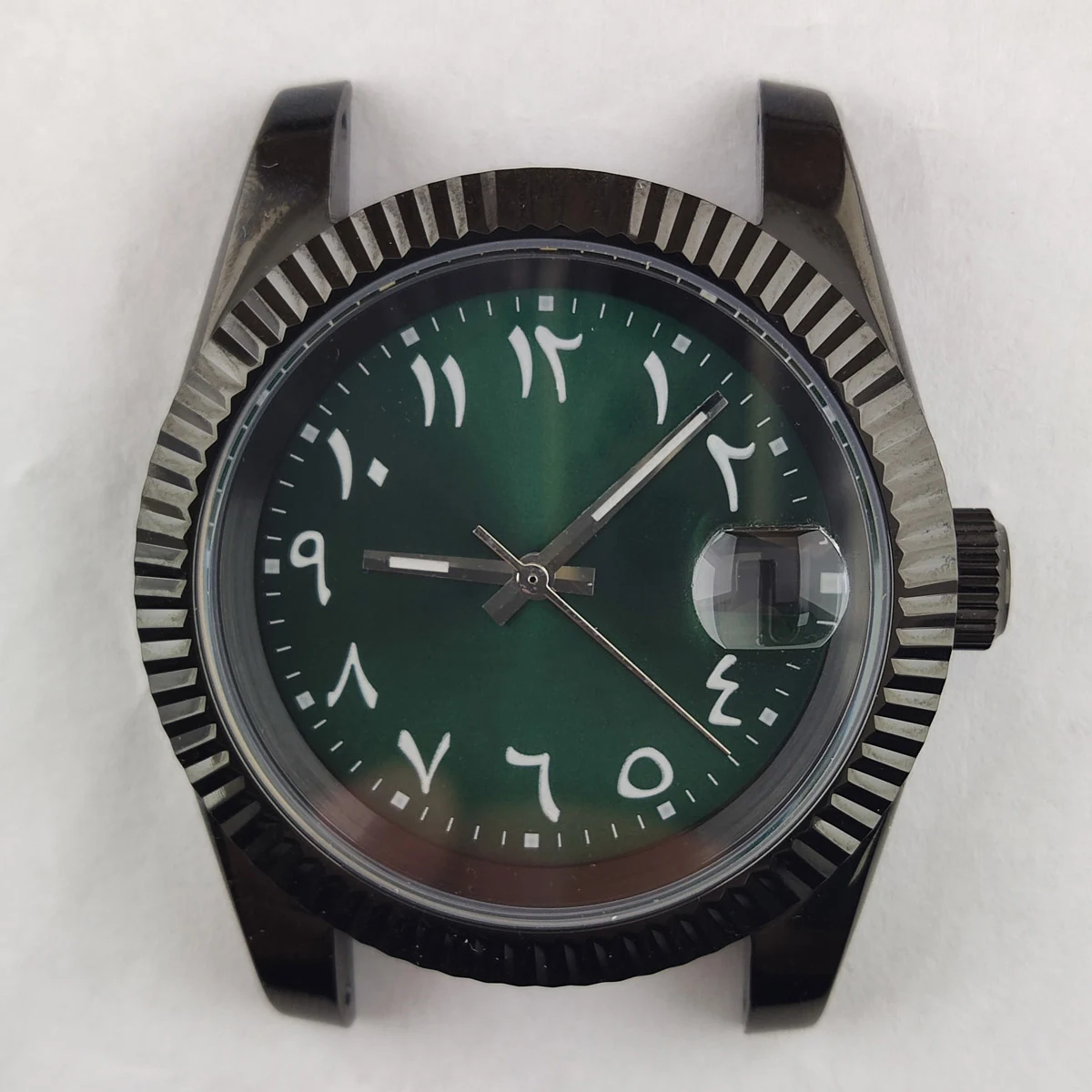 39mm nh35 Case NH35 watch case 28.5MM Dial Stainless Steel Electroplated Polished Black dial For NH36 case NH35 Movement watch image 5