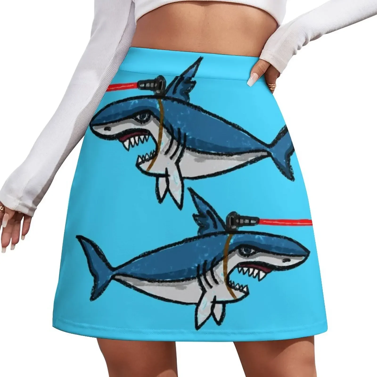 

Sharks With Friggin' Laser Beams Attached to Their Heads Mini Skirt Women's dress women's skirt 2024 trend Skirt shorts