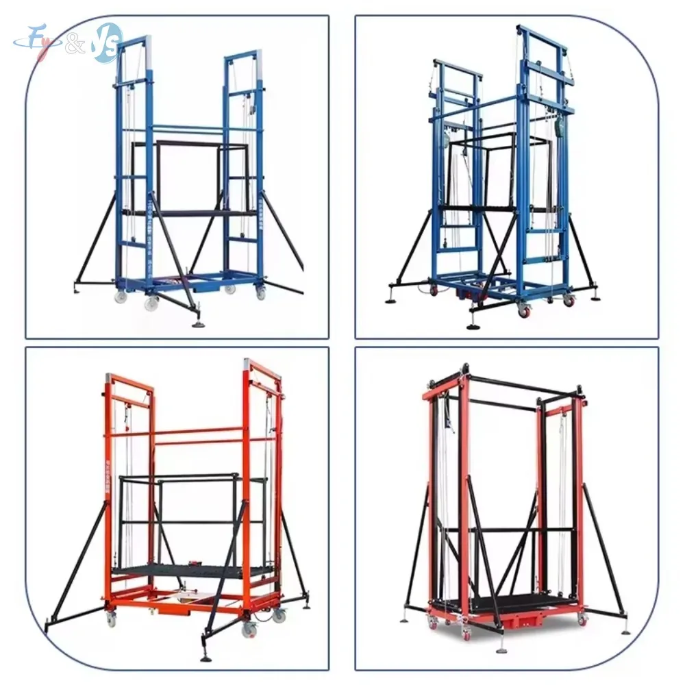 2-12m Remote Control Electric Scaffolding Custom Mobile Electric Lift Platform 300-800kg Load For Construction Decoration Work