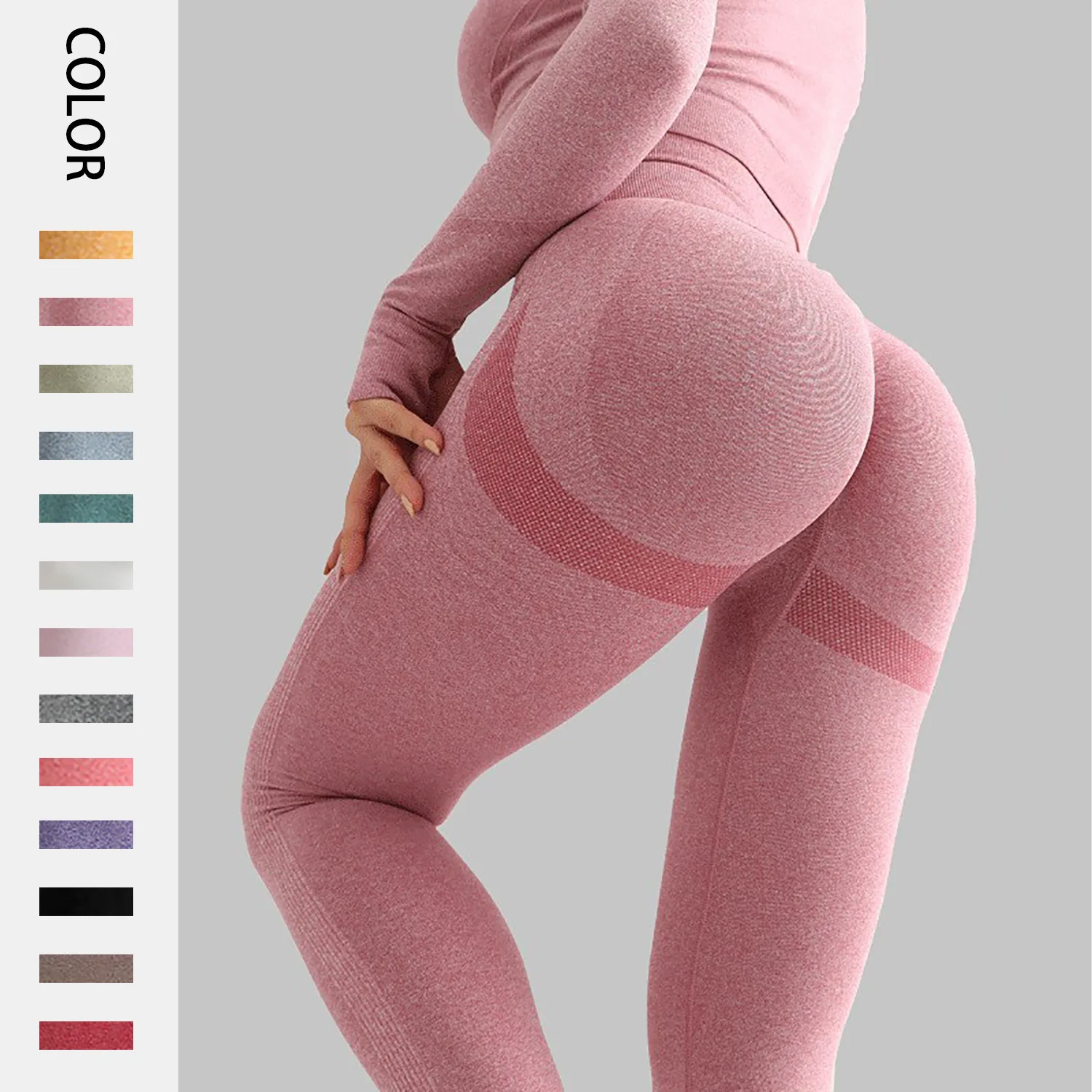 

Yoga Peach Hip Legging Lifts Butt High Waist Workout Tights Elastic Gym Woman Sportswear Female Fitness Pants Sporty Leggings