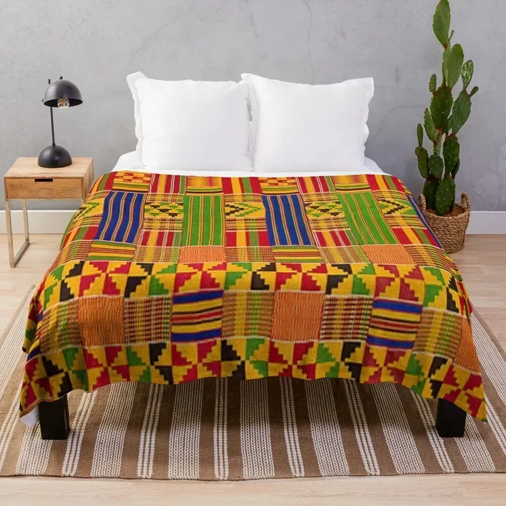 

Kente Africa design Throw Blanket Plush Fuzzy Cozy Blanket for Couch Sofa