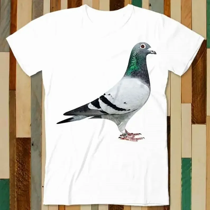 Pigeon Pet Lover Peagon Flower Unicorn Bird Fly Animal Funny T Shirt Adult Unisex Men Women Retro Design Tee Vintage Top A4743