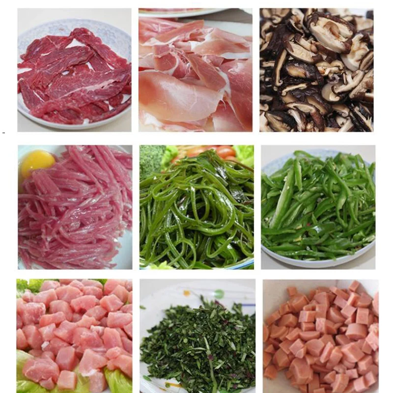 Meat Slicer Commercial Meat Cutter Stainless Steel Meat Slicing Machine Vegetable Shredded Diced Machine