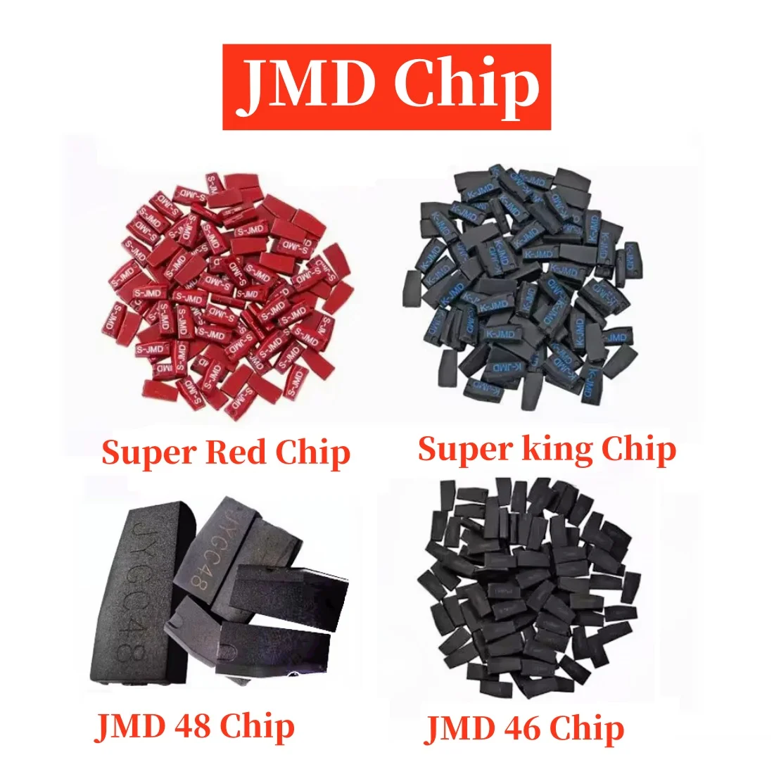 10pcs/lot Original JMD King Blue Chip Super Red Chip JMD48 ID48/JMD46 ID46 Car Key Chips for Handy Baby/E-baby Key Programmer