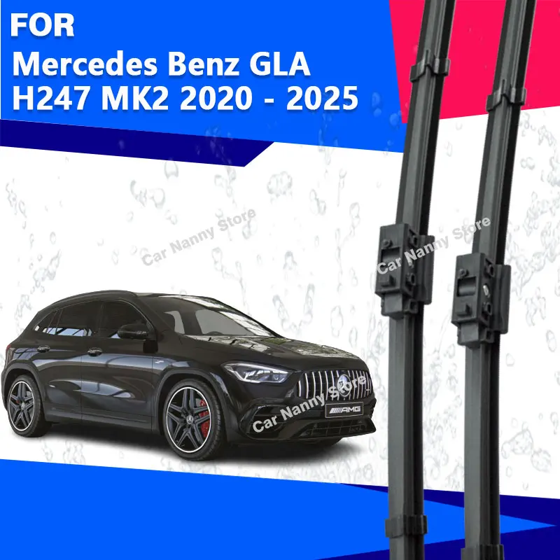 

Щетки лобового стекла для Mercedes Benz GLA H247 MK2 2020-220 Автомобильные дворники с резиновой полосой стеклоочистителя 2021 2022 2023 2024
