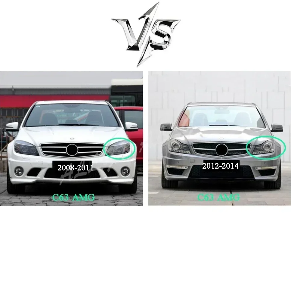 Front Racing Facelift Grill Upper Bar Cover For Mercedes-Benz W204 C-Class C63 AMG 2008 2009 2010 2011 2012 2013 2014