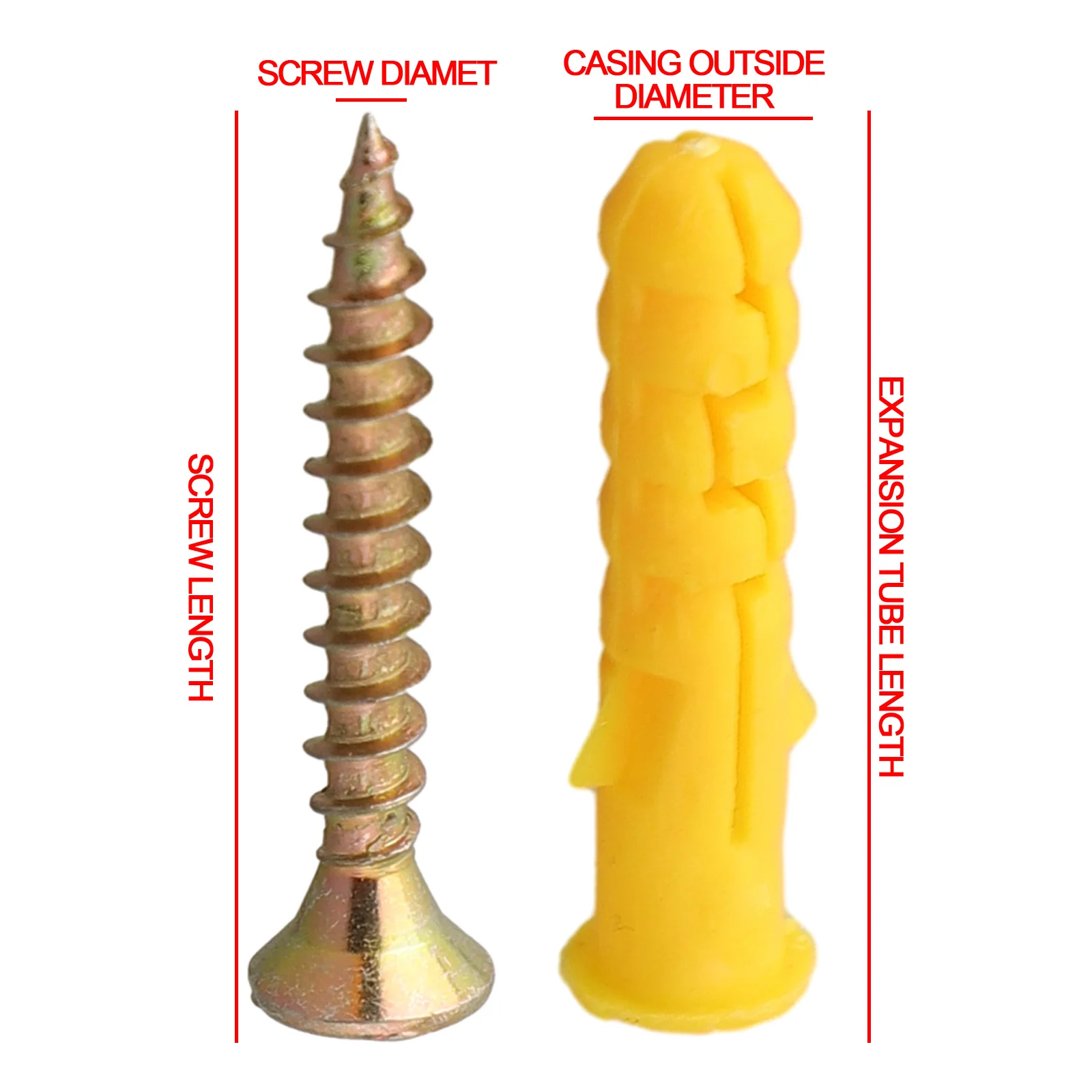 

40 шт. расширительные винты из нержавеющей стали M6 × 30 настенные анкеры и винты для гипсокартона Q235 из углеродистой стали и пластика цветная цинковая поверхность