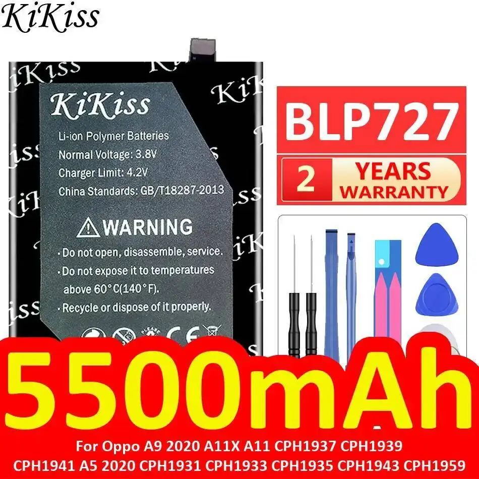 

Аккумулятор BLP727 5500 мАч для Oppo A9 2020 A11X A11 CPH1937 CPH1939 CPH1941 A5 CPH1931 CPH1933 CPH1935 CPH1943 CPH1959