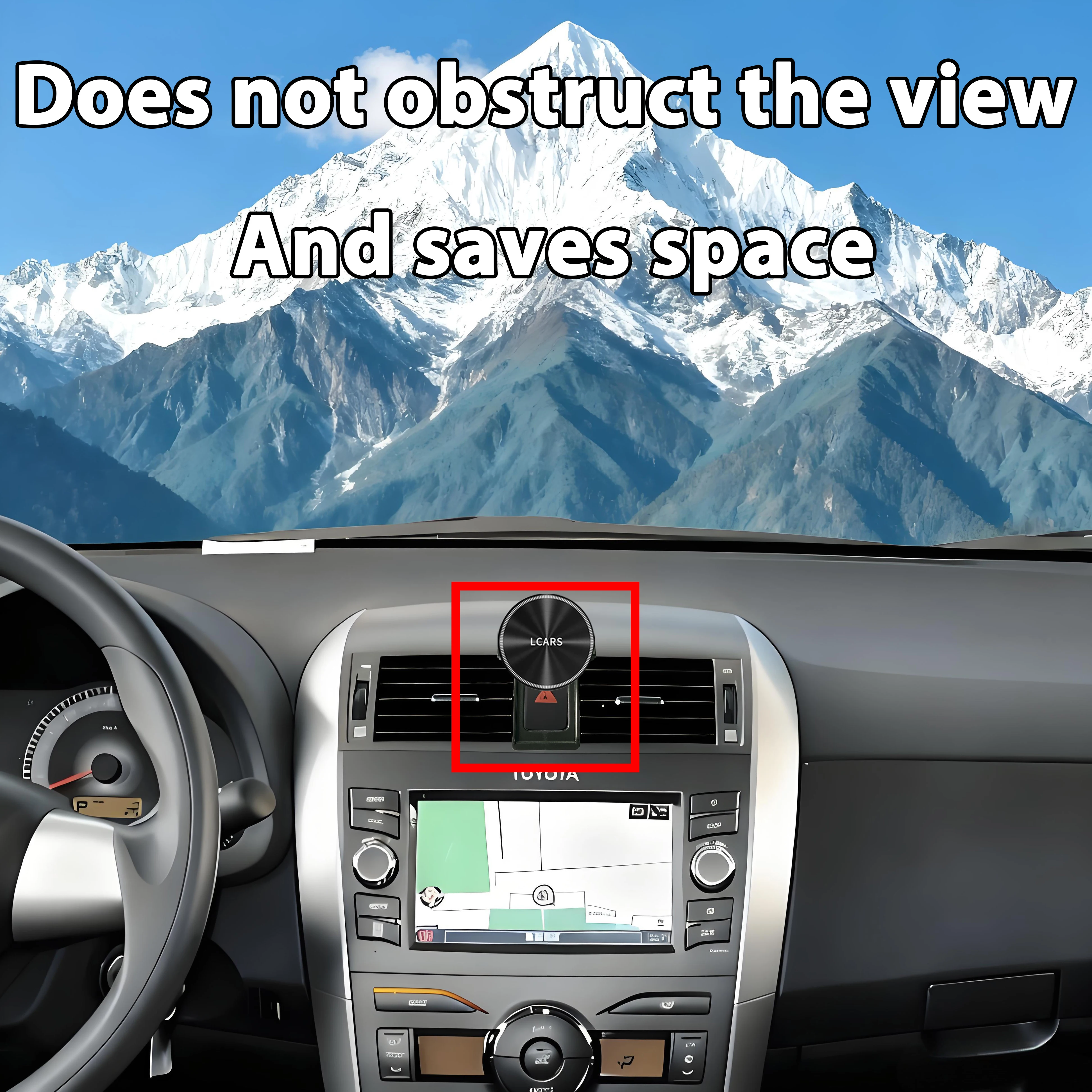 Lcars Is Suitable for Toyota Cars 2008-2013 Corolla, a Dedicated Car Phone Holder with Magnetic Car Air Vent Mount, Specifically for Car Navigation and Entertainment, Does Not Block the Line of Sight, Car Interior Accessories