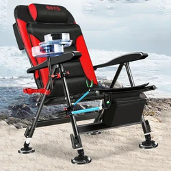 European Fishing Chair Seat  All-terrain Aluminum Alloy Fishing Chair  Folding Reclining  Lifting Thickening Fishing Chair