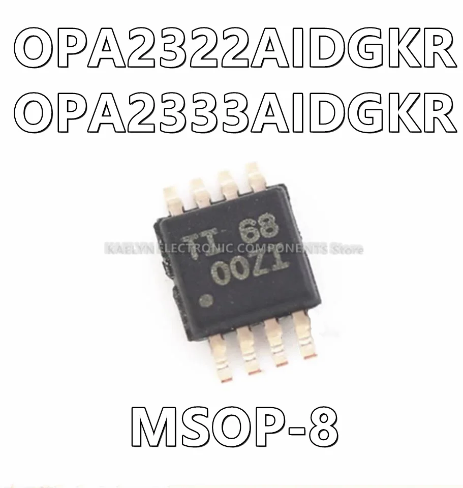 10Pcs/lot OPA2322AIDGKR OPA2322 OBAQ OPA2333AIDGKR OPA2333 OOZI CMOS, Zero-Drift Amplifier 2 Circuit Rail-to-Rail MSOP-8