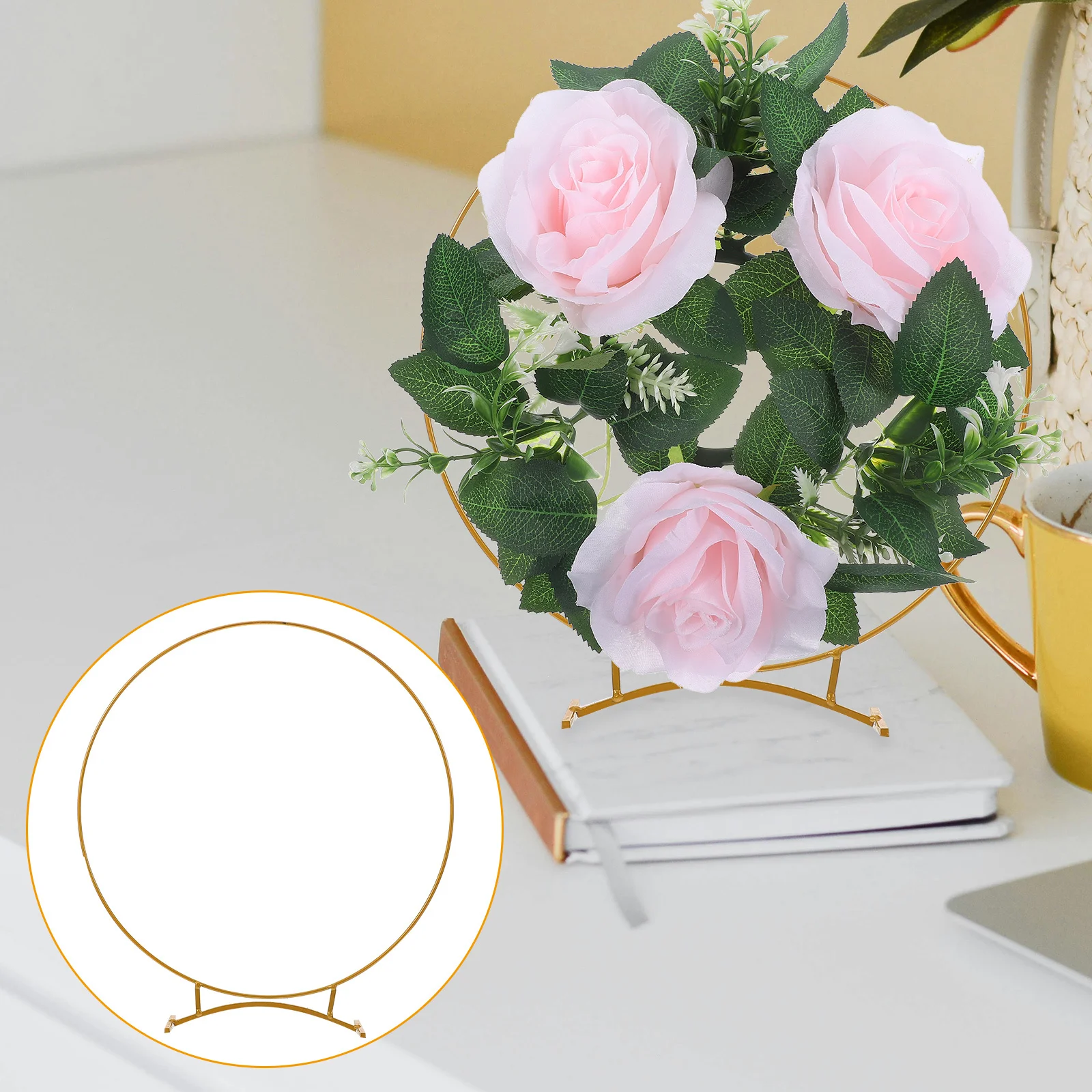 

1pcs Metal Floral Hoops For Diy Wedding Garland Wreath Frame Table Decor Craft Projects Party Accessories Centerpieces