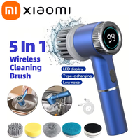 Xiaomi Electric Cleaning Brush Multifunctional Kitchen Bathroom Toilet Portable Powerful Clean Brush 5 Brush Heads LED Display