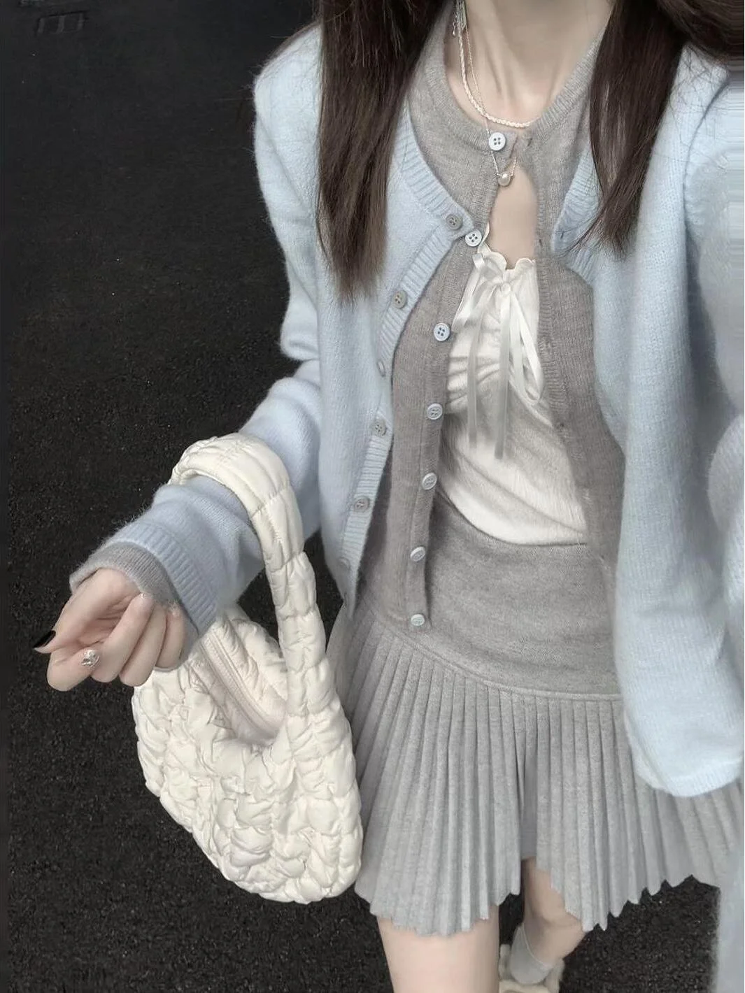 

Корейская шерстяная плиссированная юбка А-силуэта: модная, теплая, приталенная, для улицы, женственная, с подкладкой