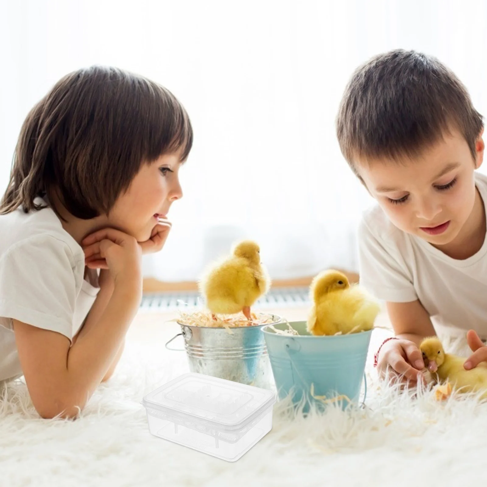 

2Pcs 16 Grids Reptile Hatching Breeding Box Durable Plastic Incubator for Small Reptiles Eggs Reptile Egg Incubator