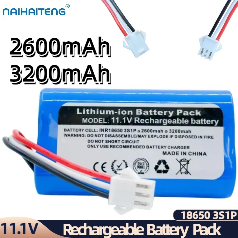 

11.1V 10.8V 2600/3200mAh Rechargeable Li-ion Battery Pack 3S1P For Ecovacs Robot Vacuum D36A D36B D36C D36E DA60 DB35 Wholesale