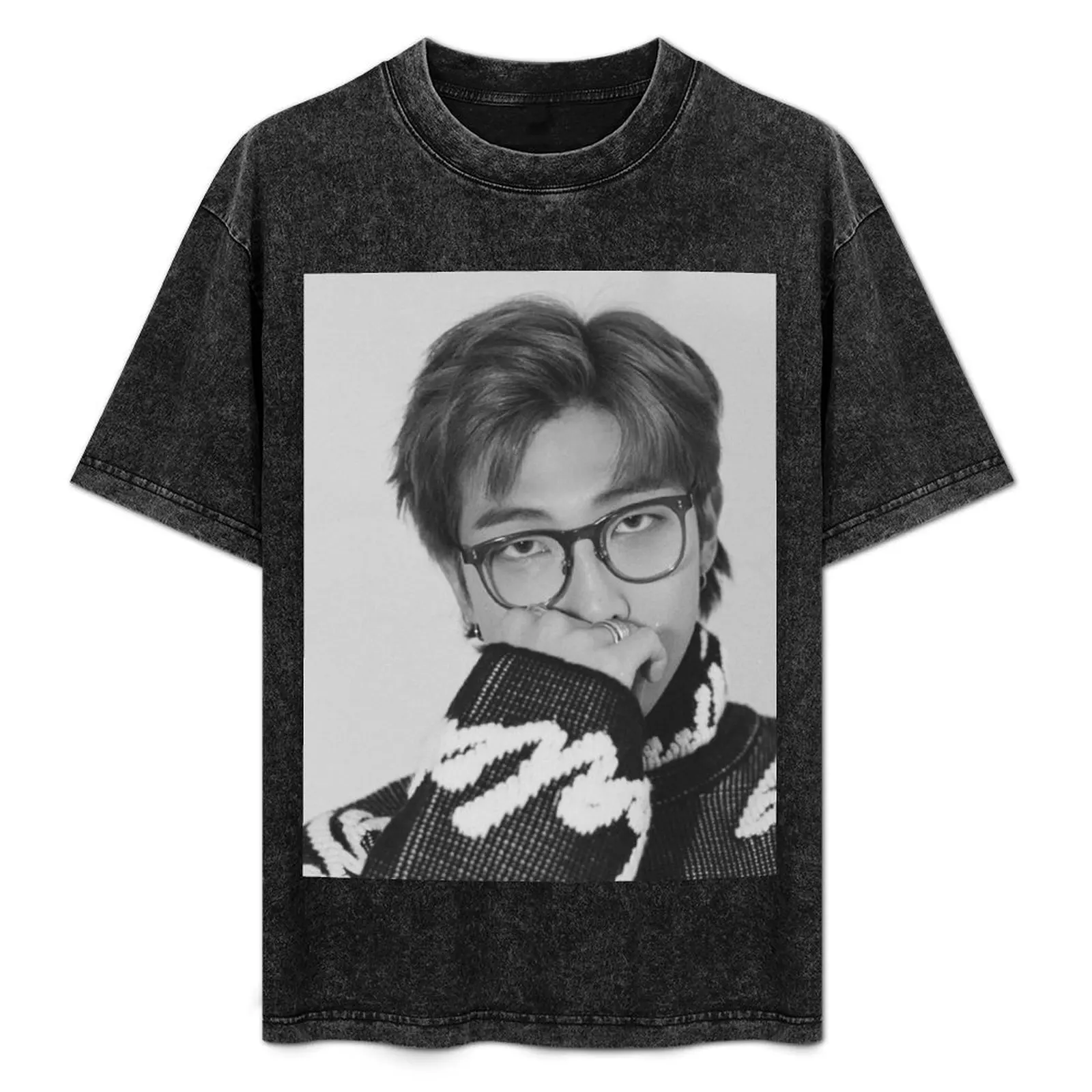 rm namjoon T-Shirt heavyweights graphic t shirt vintage street wear plain men t shirts