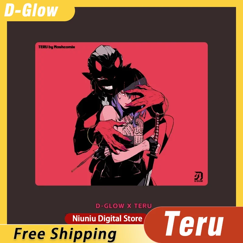 

D-GLOW【Ren】TERU Коврик для мыши Нижний клей Тонкая текстурированная гладкая нейтральная игровая киберспортивная эквилиция Мягкие аксессуары для ПК Подарки