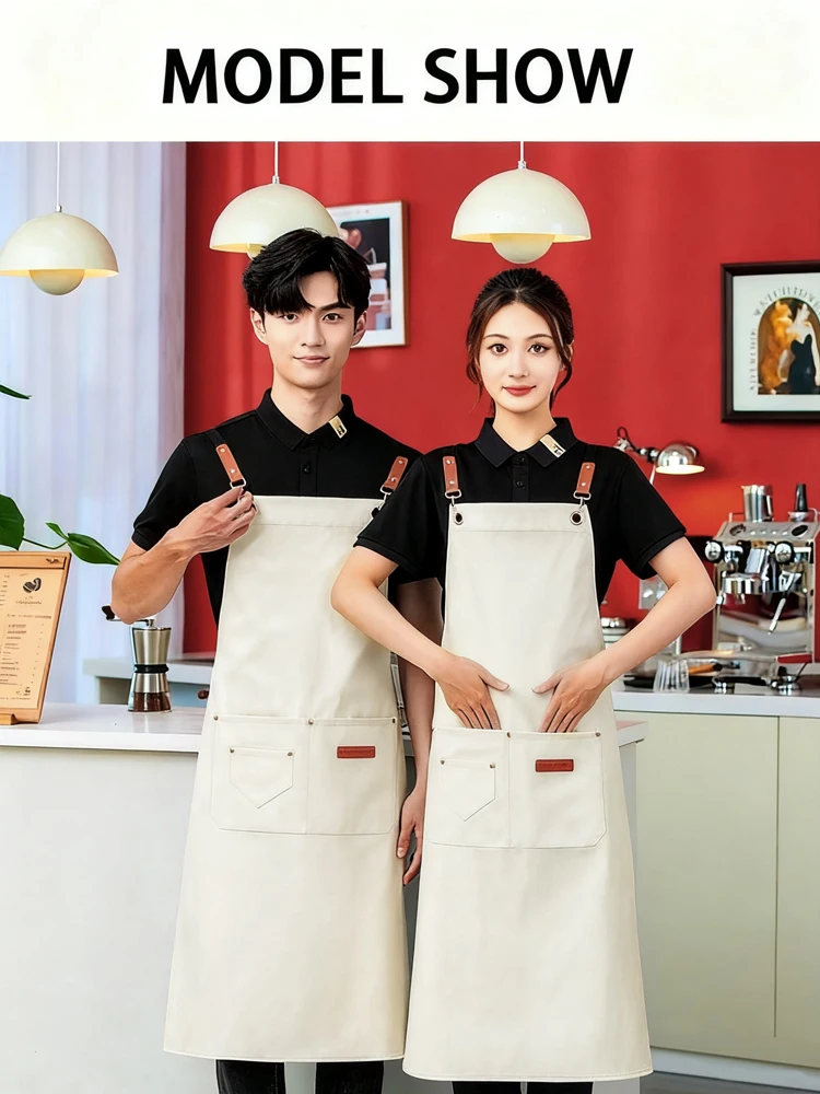 Avental longo e impermeável para serviço pesado, avental revestido de PU extra longo, proteção total para durabilidade máxima e fácil limpeza