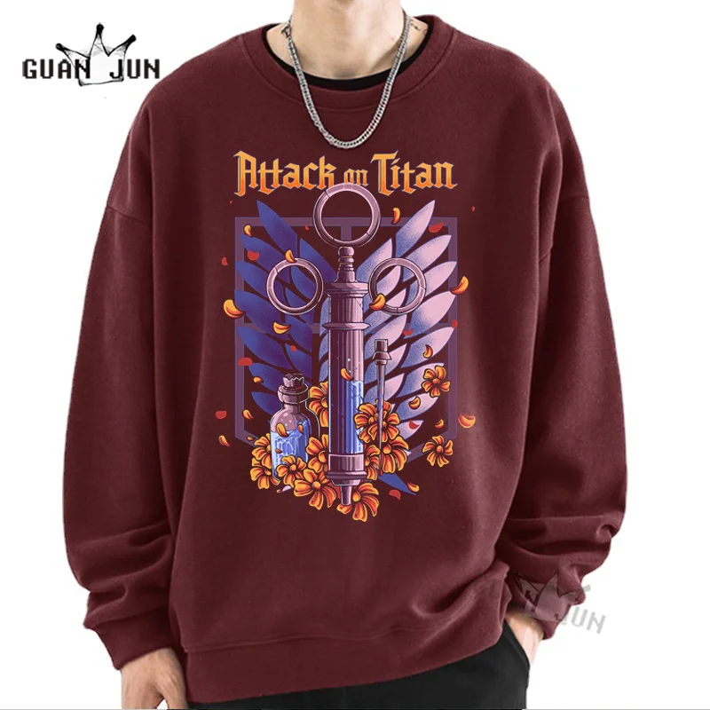 Japanese Anime Graphic Sweatshirts Unisex Hoodies Men Attack on Titan Pullover Sweatshirt Male Hoody Autumn Clothing