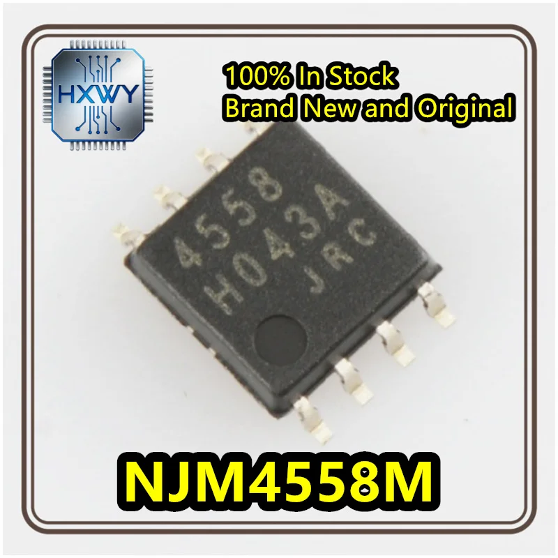 (50/200 pieces) Brand new original NJM4558M NJM4558M-TE1 DMP8 dual operational amplifier IC chip, in stock, electronic device IC