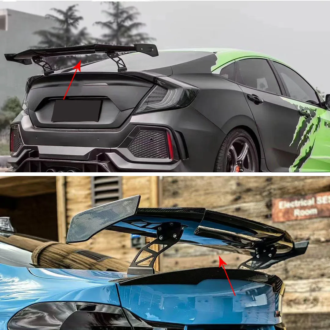 

Carbon Fiber Universal MAD Rear Spoiler Wing GT GTR Roof Sport Deflector Body Kit For Mercedes Benz BMW Hyundai Nissan Boot Lip