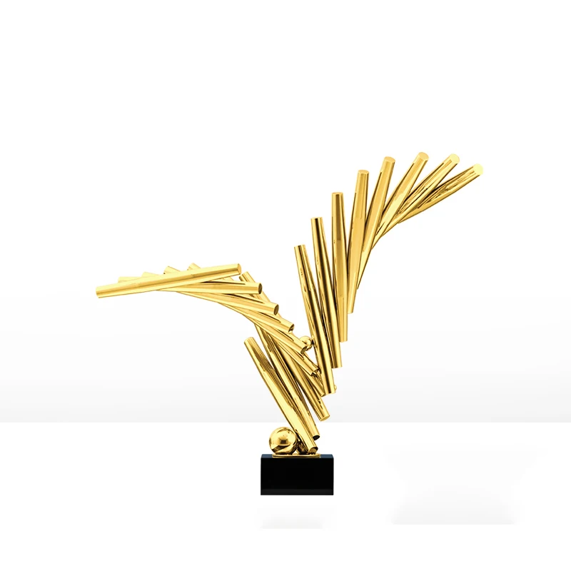 Customized Modern Art Abstract Decorations Eco-Friendly Metal Crafts Stainless Steel Office Desktop Sculptures for Housewarming
