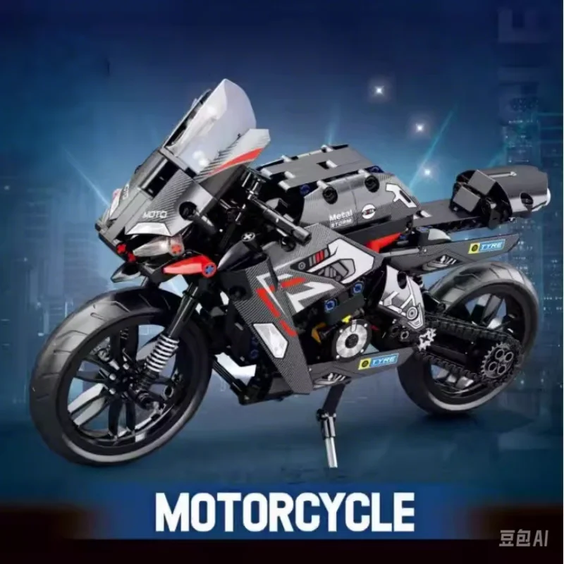 Bloques de construcción de motocicleta 2025, locomotora MOC ducatied, modelo de grupo mecánico, ladrillo, ensamblaje difícil, juguete, regalo para niños