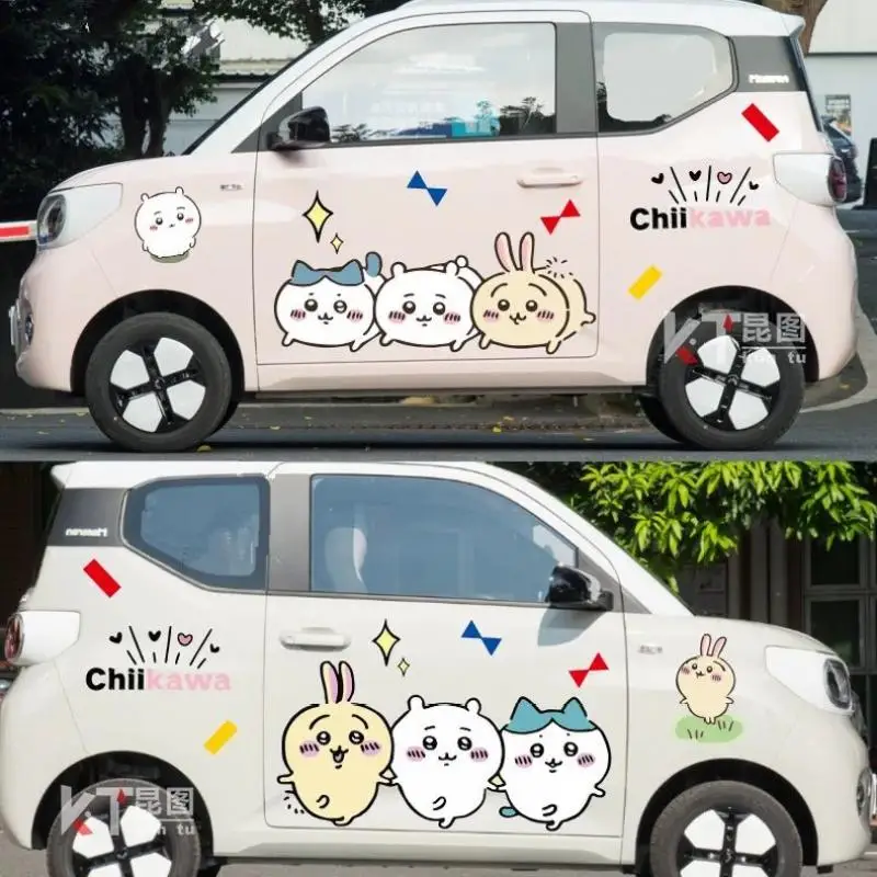 

Usagi Car Sticker Car Clothes Car Body Decoration Waterproof Sun Protection Cute Cartoon Chiikawa Women's Car Accessories Gift