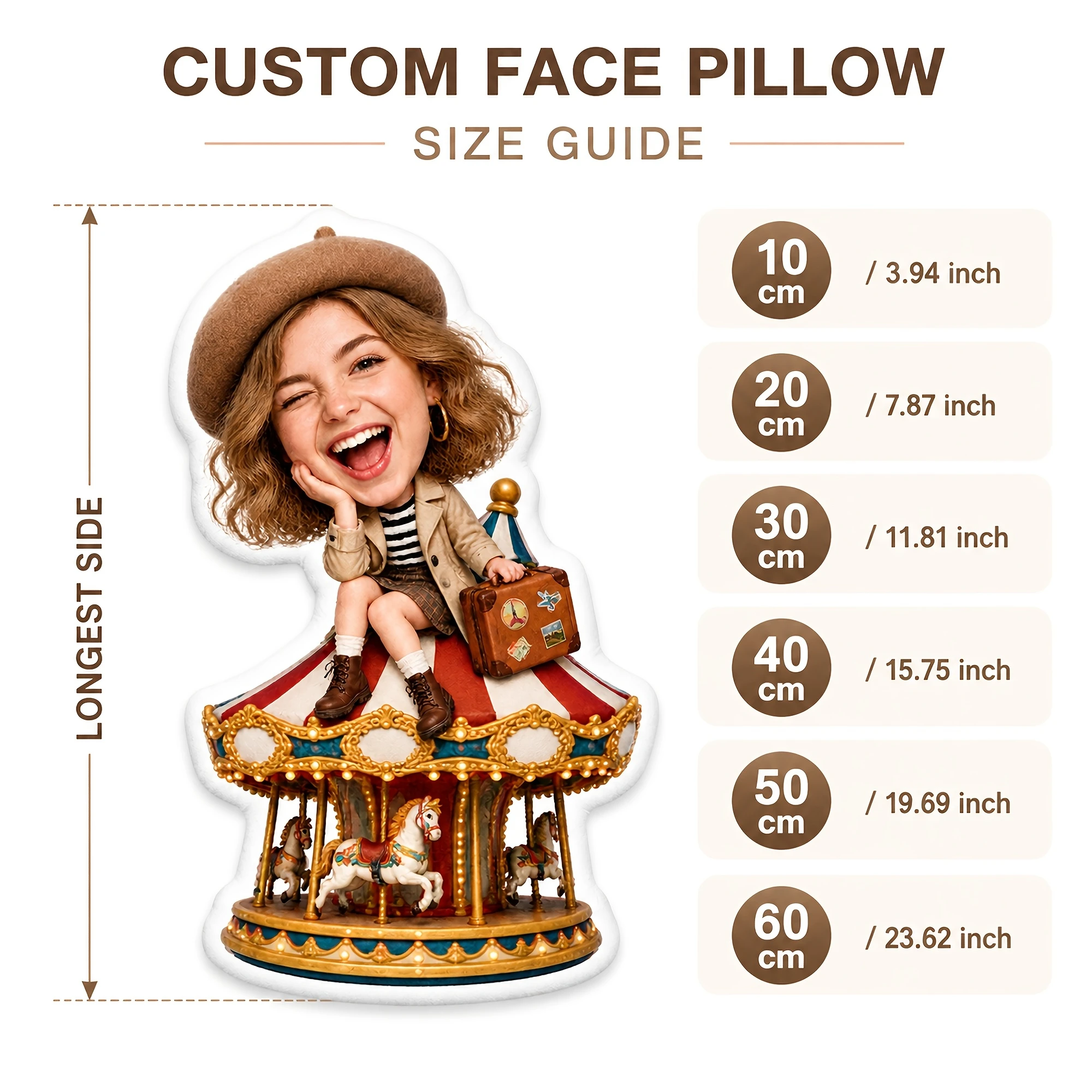1pc Custom Double-Sided Printed Creative Novelty Shaped Pillow, Personalized Photo Cushion for Sofa, Bed, Chair, And Home Decor