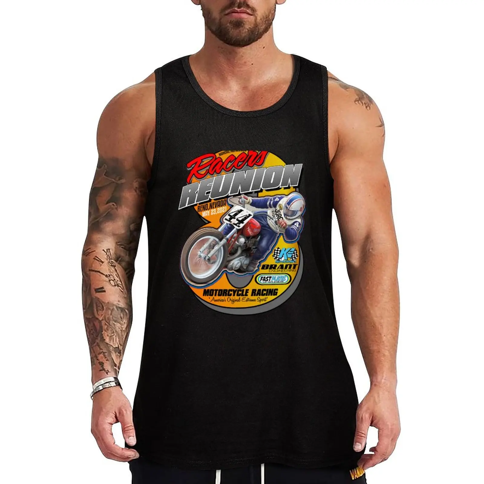 Racers Reunion 2021 Reno Nev Tank Top gym clothing sports t-shirts for men Men's clothing