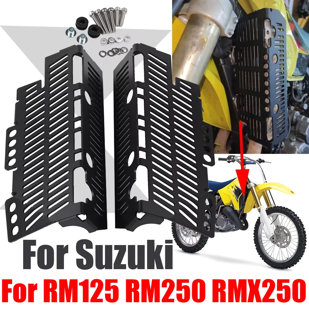 For Suzuki RM125 RM 125 2003 - 2008 RM250 1999 - 2005 RM RMX Motorcycle Radiator Grille Guard Grill Protection Cover Protector