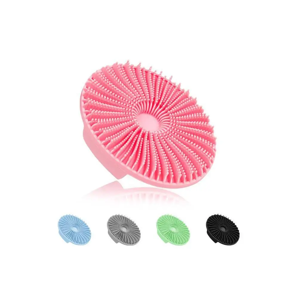 Silicone Body Scrubber Bath Shower Brush Multi-functional Portable Wall-mounted Hair Skin Care Cleaning Brushes for All ages