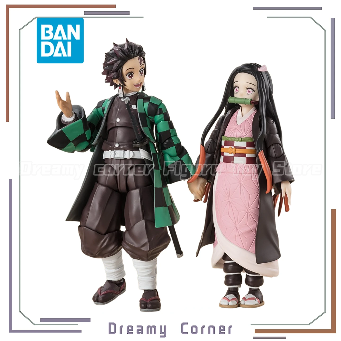 

【В наличии】Оригинальные фигурки BANDAI SPIRITS S.H.Figuarts Demon Slayer Kamado Nezuko Tanjirou, фигурки, модель, коллекция аниме