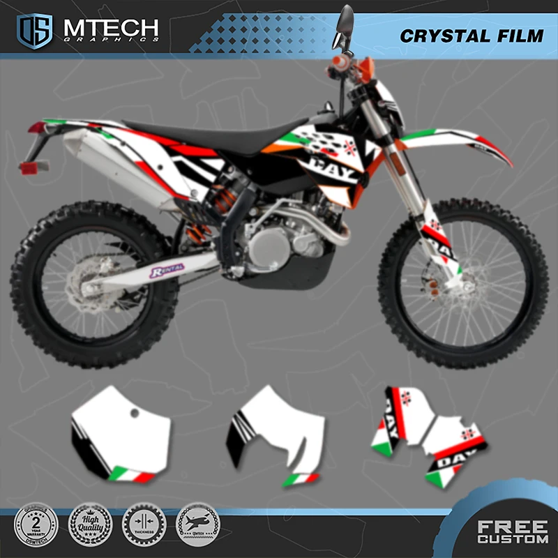 

Графический фон для мотоцикла DSMTECH для KTM SX SXF 2007 2008 2009-10 EXC EXCF 125 250 300 450 2008 2009 2010-11 004