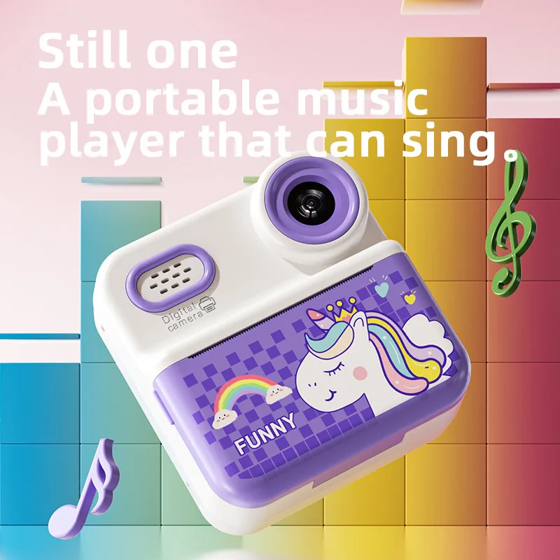 Câmera digital infantil colorida que pode tirar fotos e imprimir câmera flip portátil de impressão de alta definição